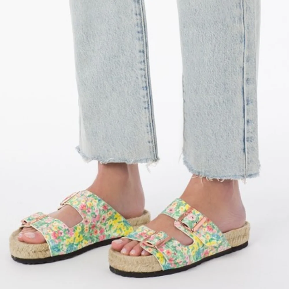 Manebi x Love Shack Fancy Nordic Sandals Rainbow Skies size 37